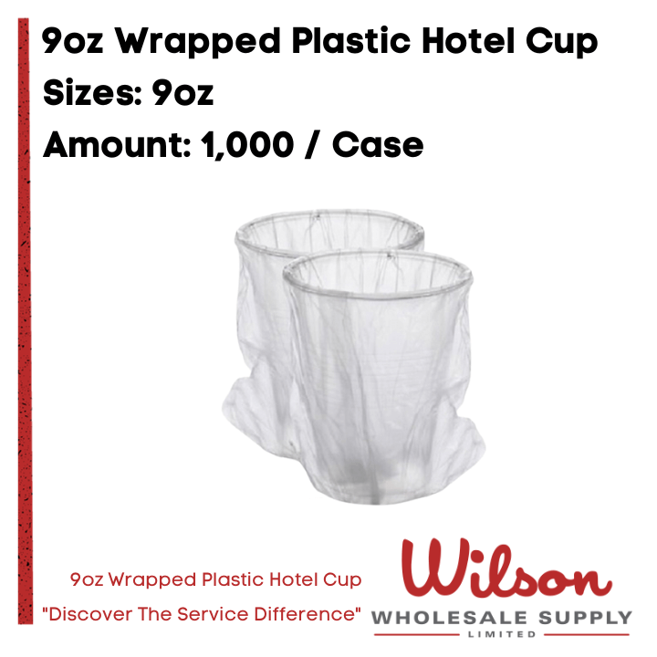 Hotel Room Disposable Wrapped Plastic Cups