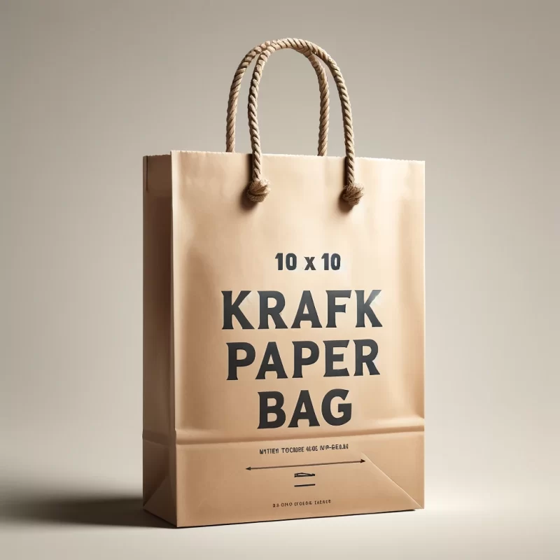 10 by 10 by 10 Paper Bag w Rope Handle