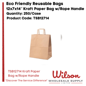 TSB12714-Kraft Paper Bag w flat Handle