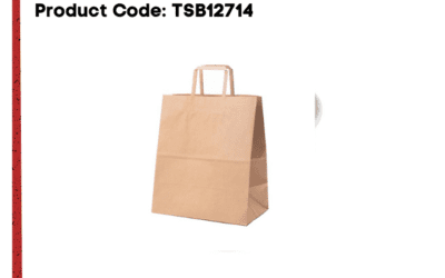 TSB12714-Kraft Paper Bag w flat Handle