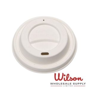 Coffee Lid - 90mm Compostable Hot cup Lid - Fibre